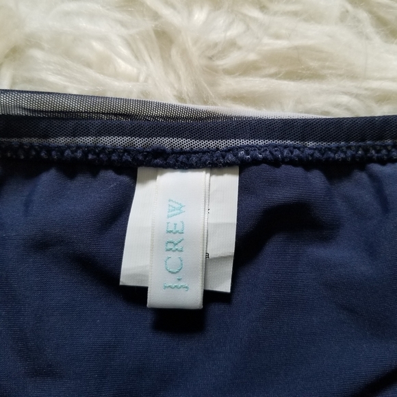 J Crew Striped Ruched Swim Bikini Bottom - Picture 3 of 6